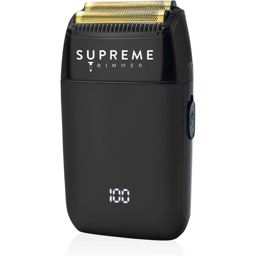 Supreme Trimmer Crunch Lite STF600 | Professional Double Foil Shaver for Men | Cordless & Corded, 60 Min Runtime, Hidden LED Display | Barber Face & Head Finishing Razor