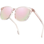 Myiaur Polarized Sunglasses for Women, Square Mirrored Trendy Shades with UV Protection Reduce Glare Sun Glasses