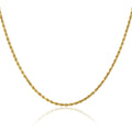 IceCarats 14K Solid Yellow Gold 1.75mm Thin Rope Chain Necklace Diamond Cut, Polished