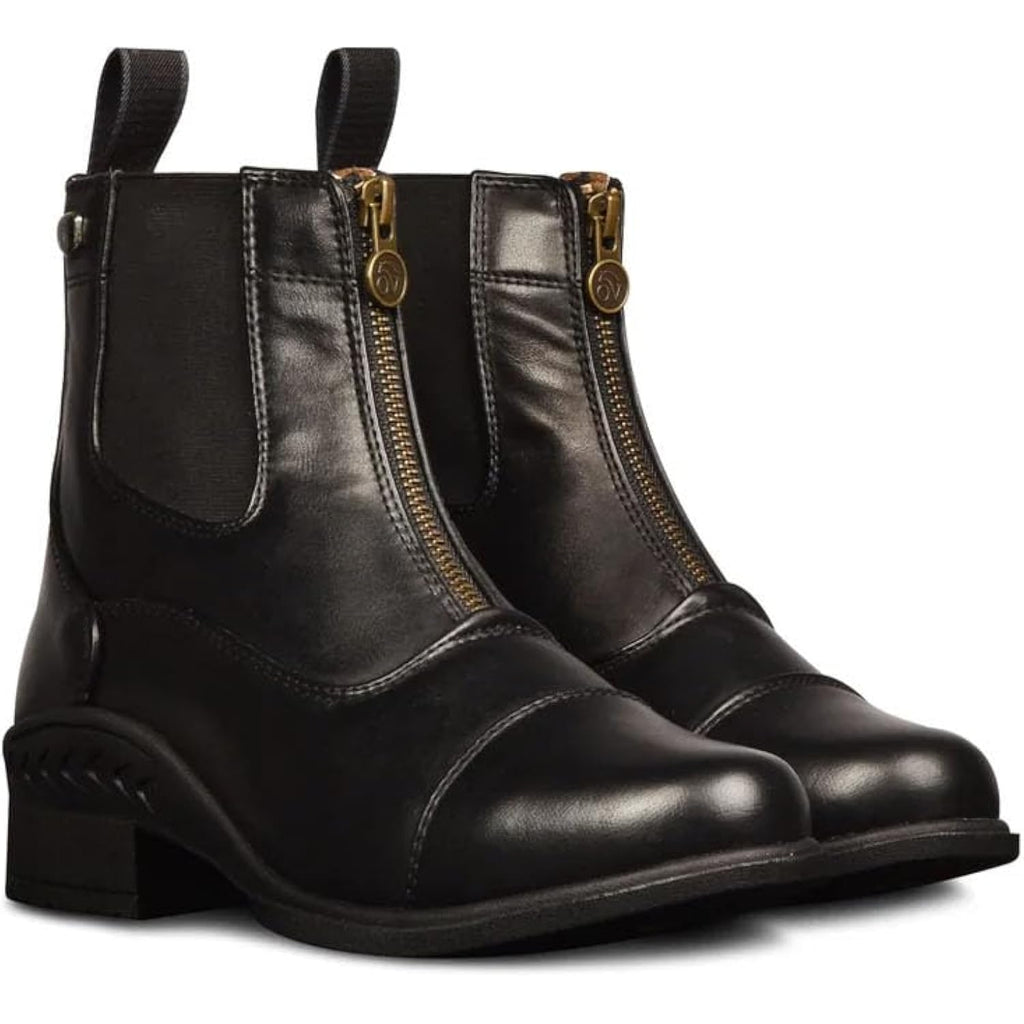 Ovation Women'S Lightweight Stylish Equestrian Horse Riding Ankle Length Synthetic Vega Leather Quantum Zip Paddock Boots