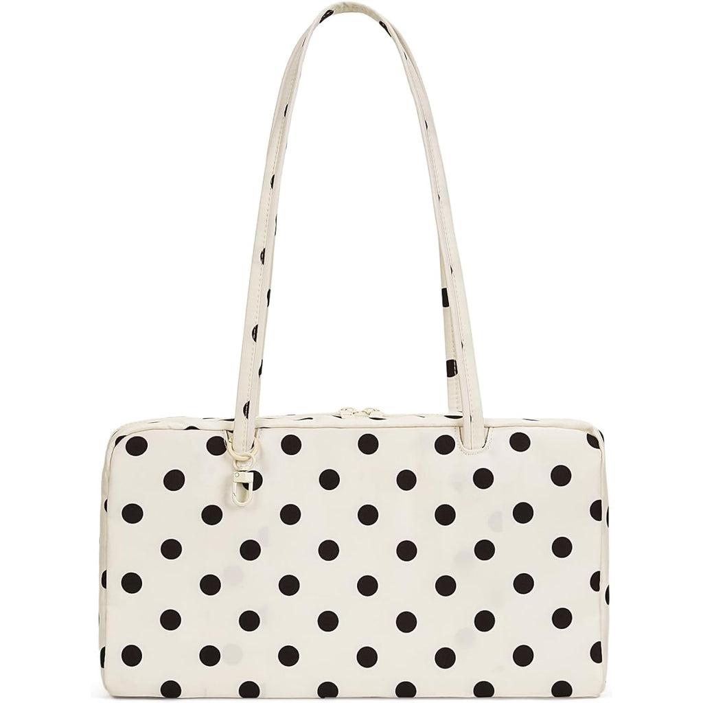 Slouchy Tote Bags Polka Dot Nylon Bowler Bag For Women Hobo Bags Large Shoulder Bag For Travel Work College