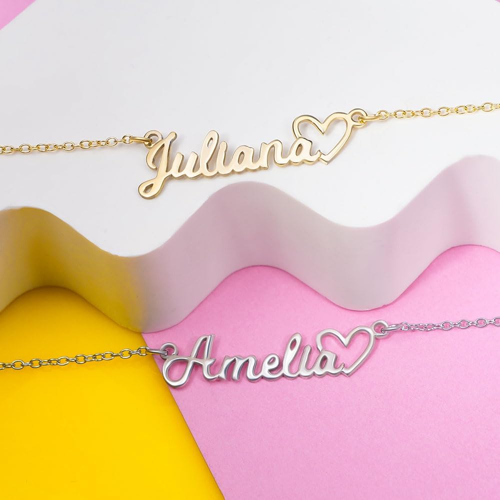PicturesOnGold.com Custom Name Necklace For Women Personalized Name Necklace in Sterling Silver or Gold Necklace Personalized with any Name or Word