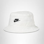 Nike Unisex Adult Apex Futura Washed Bucket Hat | Mens and Womens White/Black