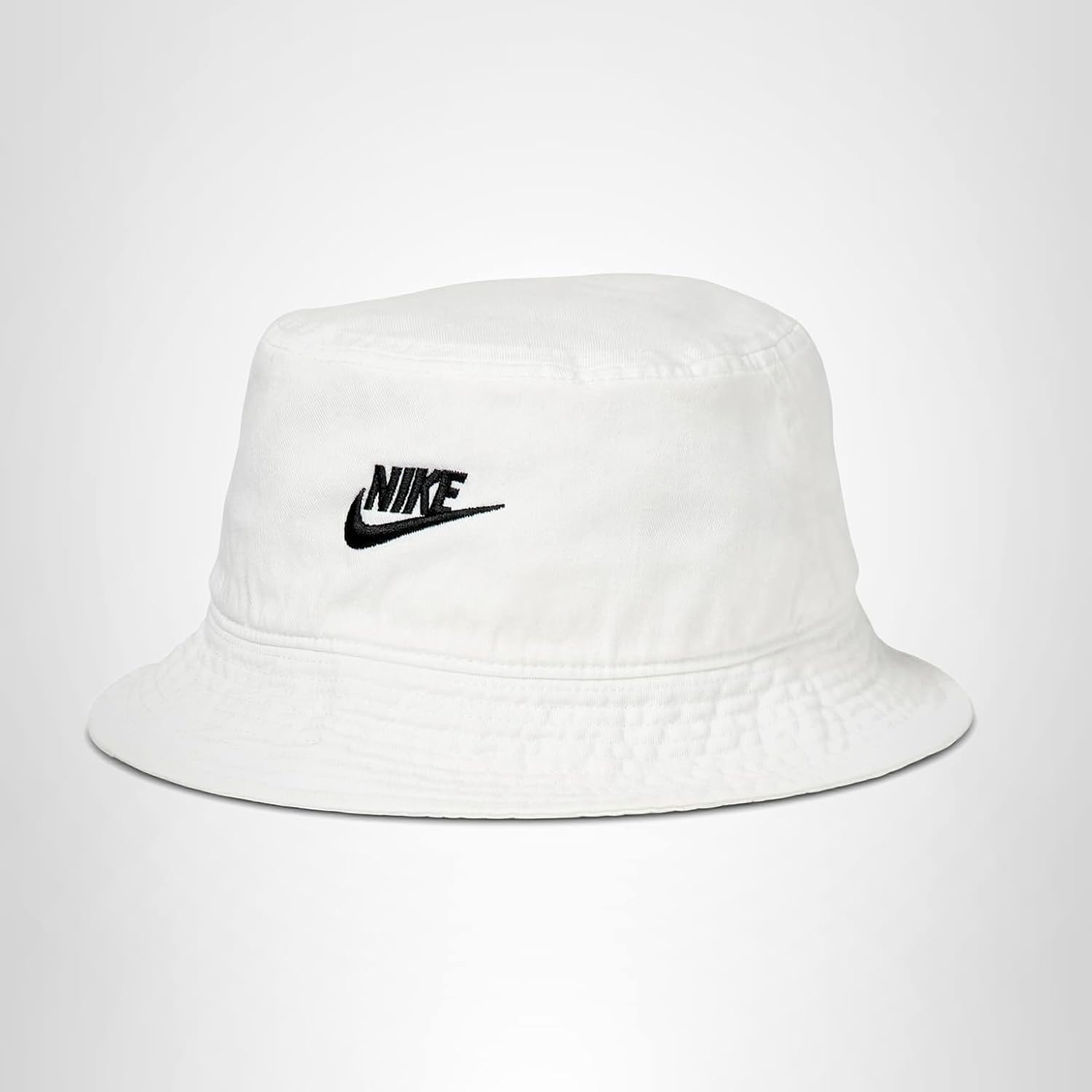 Nike Unisex Adult Apex Futura Washed Bucket Hat | Mens and Womens White/Black