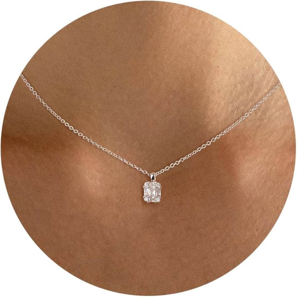 Tewiky Pendant Necklace for Women， Dainty 14k Gold Plated Chain Choker Necklaces Aesthetic Simple Necklace Jewelry Gifts for Women