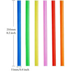 100 Pcs Jumbo Smoothie Straws,Colorful Disposable Wide-Mouthed Large Straw.