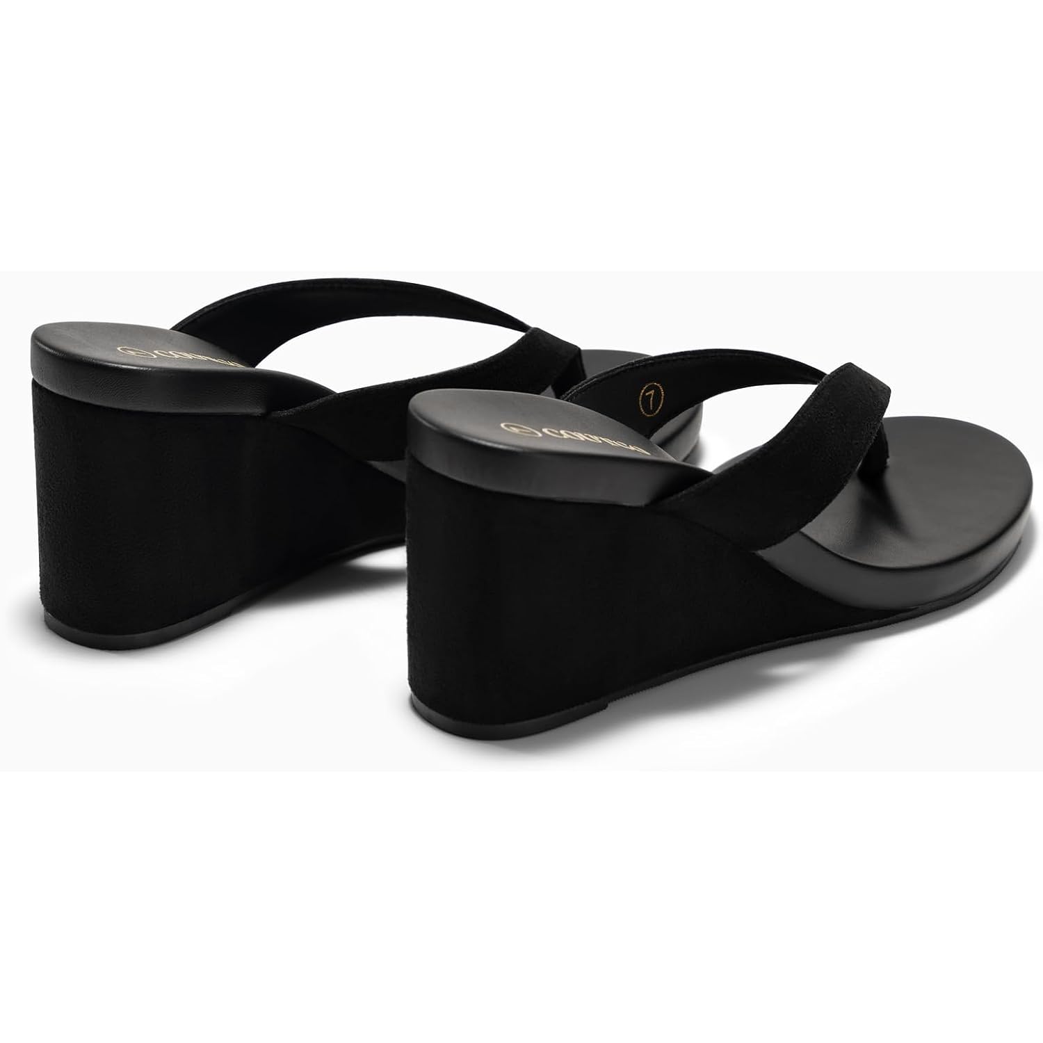 Coutgo Womens Wedge Heels Sandals Platform Flip Flops Slides Slip On Summer Beach Shoes