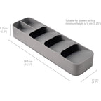 Joseph Joseph Drawerstore Compact Utensil Organizer For Kitchen Drawer Silverware, Flatware Tray, Small, Grey