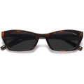 SOJOS Trendy Cat Eye Polarized Sunglasses for Women Men, Lightweight Retro 90s Y2K Small Thin Rectangle Sunnies SJ2670 Dark Tortoise/Grey