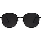 SOJOS Classic Trendy Square Sunglasses for Women Men Cute Big Frame Gold Shades SJ1137 Black/Grey