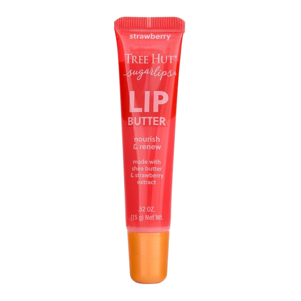 Tree Hut Strawberry Sugarlips Lip Butter, Hydrating Lip Care For Soft, Smooth & Nourished Lips, 0.52 Fl Oz