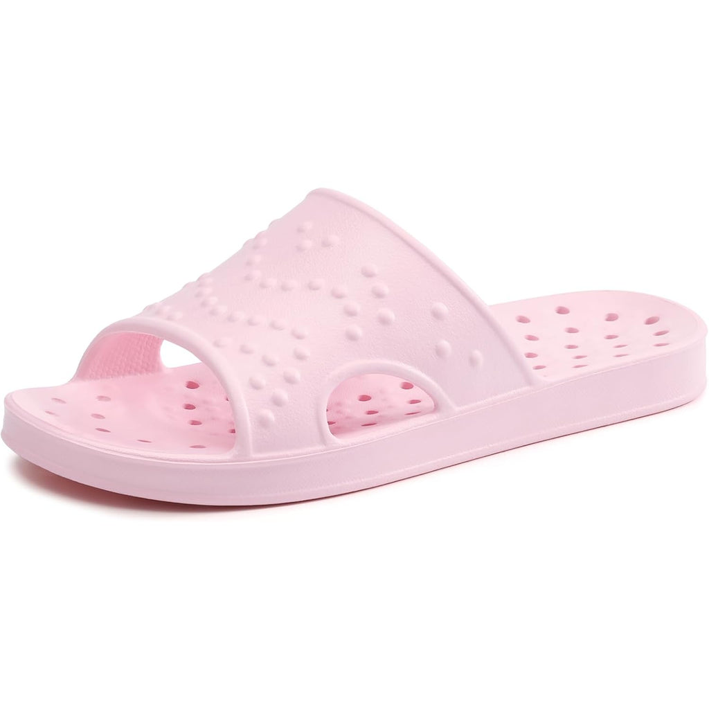 Shevalues Shower Shoes For Women Men With Arch Support Quick Drying Pool Slides Lightweight Beach Sandals With Drain Holes