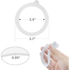 12 Pieces Rubber Seals Rings For Glass Jars, Airtight Silicone Replacement Gasket, Leakproof Silicone Gasket Sealing Rings For Mason Jars, Elastic And Fits Most Sizes (White)