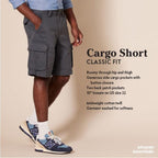 Amazon Essentials Men'S 10" Classic-Fit Cotton Cargo Shorts With Pockets, Zip Fly, Button Waist (Available In Big & Tall)