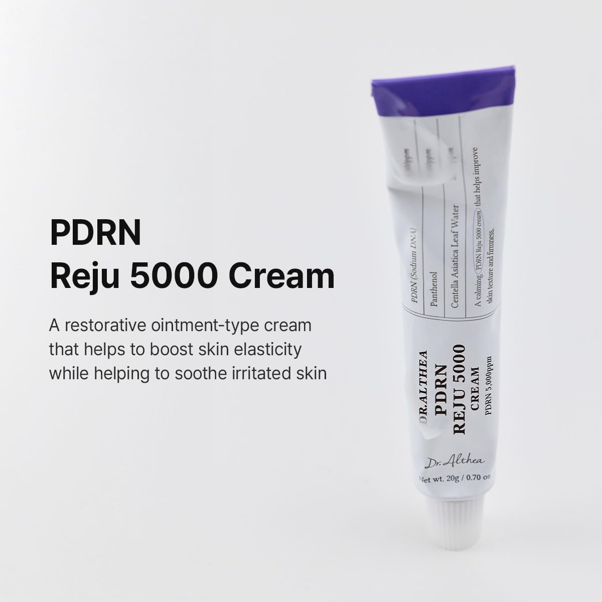 Dr.Althea Pdrn Reju 5000 Cream | Biome Pdrn Cream For Skin Relief & Hydration | Daily Face Moisturizer With Panthenol & Centella Asiatica | Korean Vegan Skin Care For All Skin Types, 0.7 Fl Oz