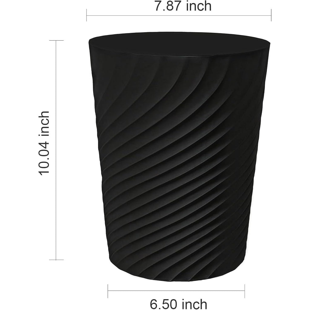 DAJITRE 1.8 Gallon Small Trash Can Wastebasket Recycling Bin Slim Profile for Compact Spaces Bathroom, Office, Bedroom, Kitchen (1.8 Gallon, Black)