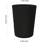 DAJITRE 1.8 Gallon Small Trash Can Wastebasket Recycling Bin Slim Profile for Compact Spaces Bathroom, Office, Bedroom, Kitchen (1.8 Gallon, Black)