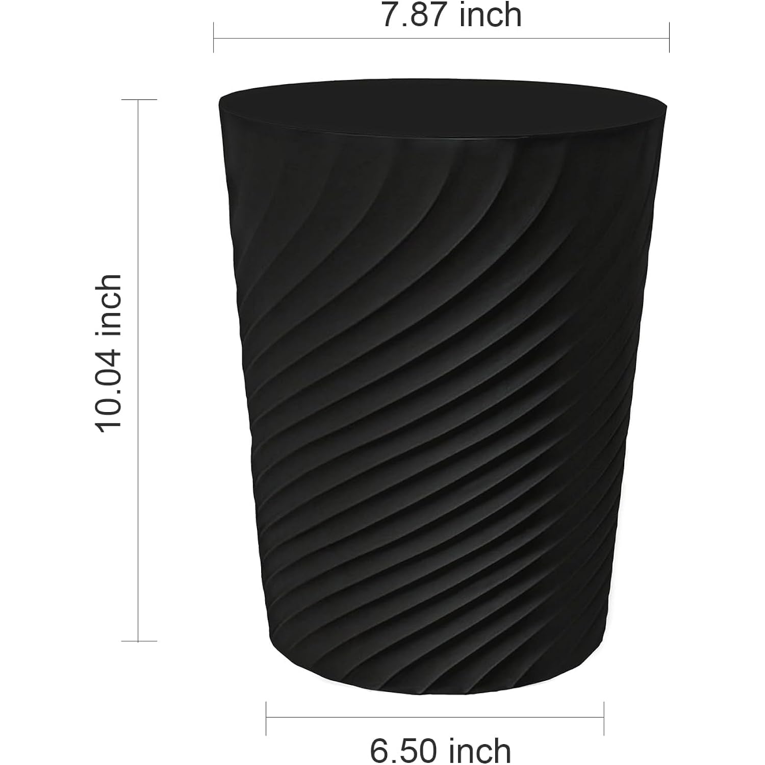 DAJITRE 1.8 Gallon Small Trash Can Wastebasket Recycling Bin Slim Profile for Compact Spaces Bathroom, Office, Bedroom, Kitchen (1.8 Gallon, Black)