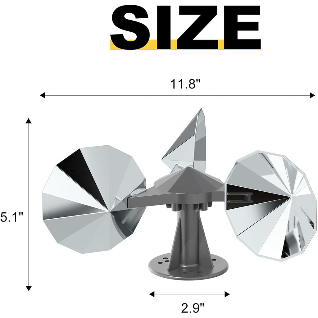Offo Bird Scare Reflective Device, Bird Reflector With Plastic Base For Outside Patio, Keep Pigeon Woodpeckers And Sparrows Away From Outdoor Boats Roofs Gardens