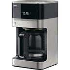 Braun Brewsense 12 Cup Drip Coffee Maker - Pause & Pour Mid Brew, Coffee Machine With 24-Hour Timer & Clock, Bold & Regular Strength, 1-4 Cup Functions, Self Clean, Auto Shutoff, Stainless Steel