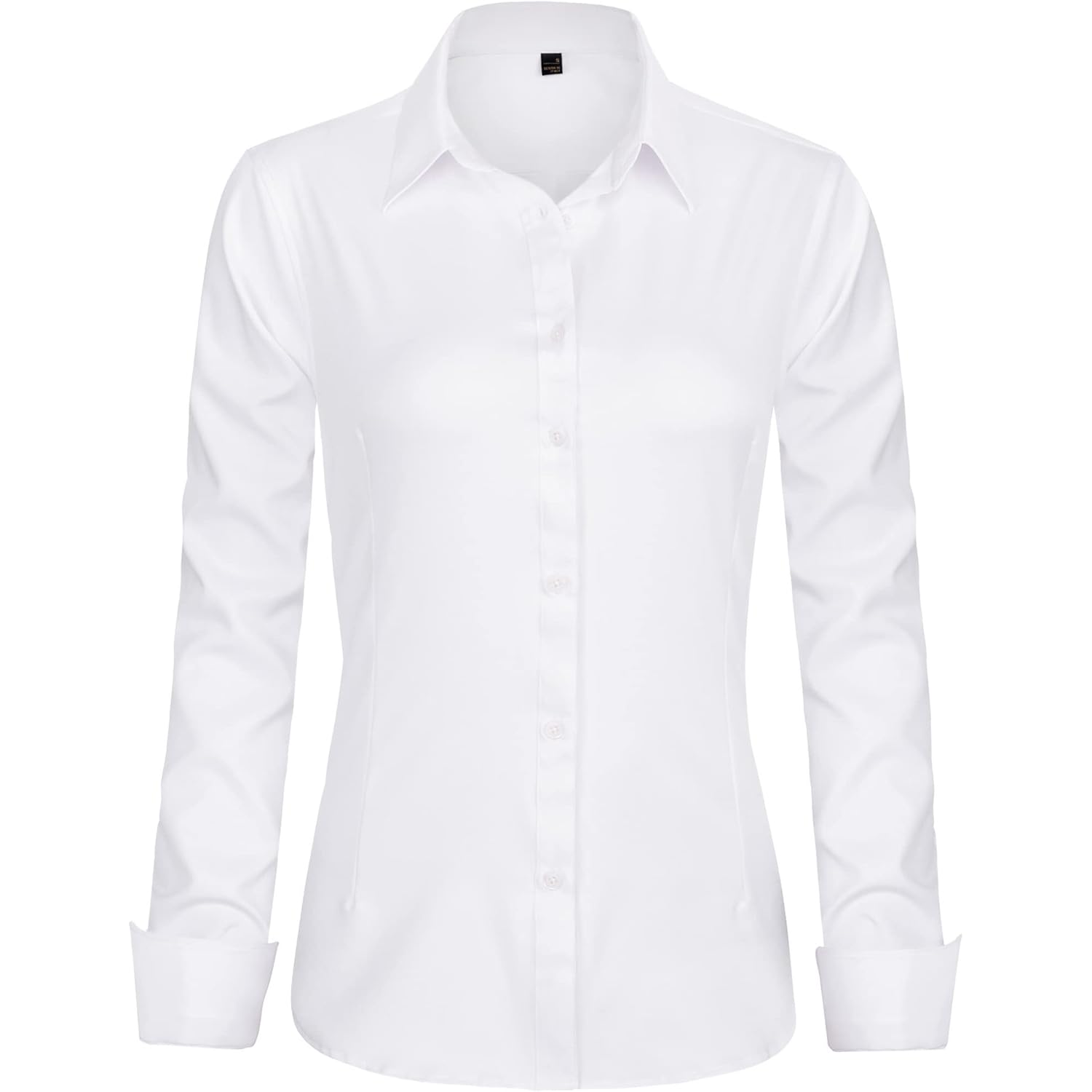 Womens Dress Shirts Long Sleeve Button Down Shirt Wrinkle-Free Business Casual Blouse Office Work Tops