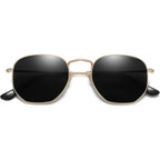 SOJOS Square Polarized Sunglasses for Women Men Small Hexagonal Polygon Shades SJ1072