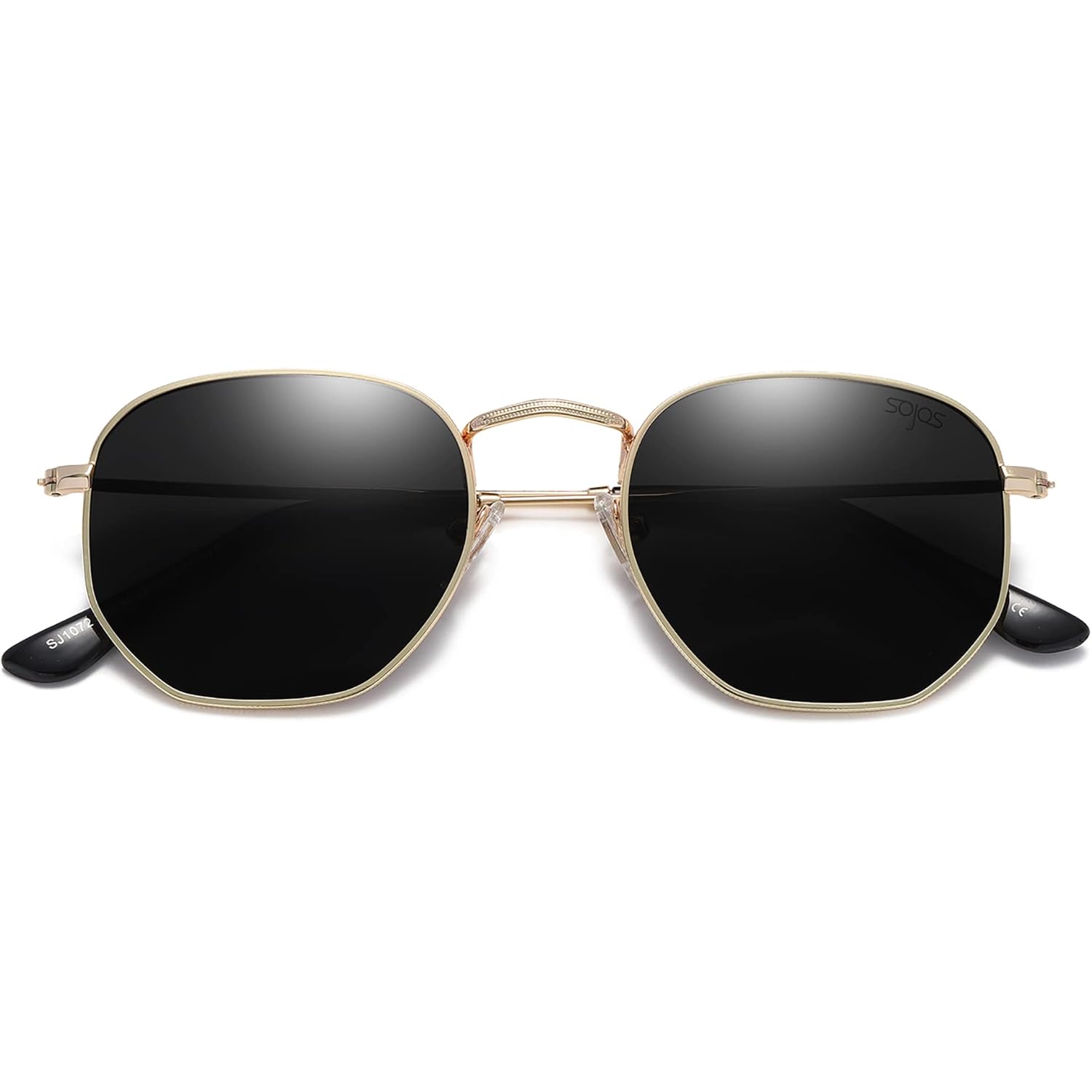 SOJOS Square Polarized Sunglasses for Women Men Small Hexagonal Polygon Shades SJ1072
