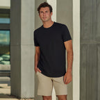 Bylt Mens Drop-Cut Men'S T Shirt, Slim Fit Plain Tshirts For Men, Drop Cut Basic Crewneck Tee, Wrinkle Resistant, Stretch Fit