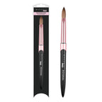 MakarttPro Kolinsky Acrylic Nail Brush Size 10 – 100% Pure Kolinsky Hair Nail Brush for Acrylic Application, Professional Nail Brush for Smooth Bead Control, Anti-Clogging, Acetone Resistant Handle