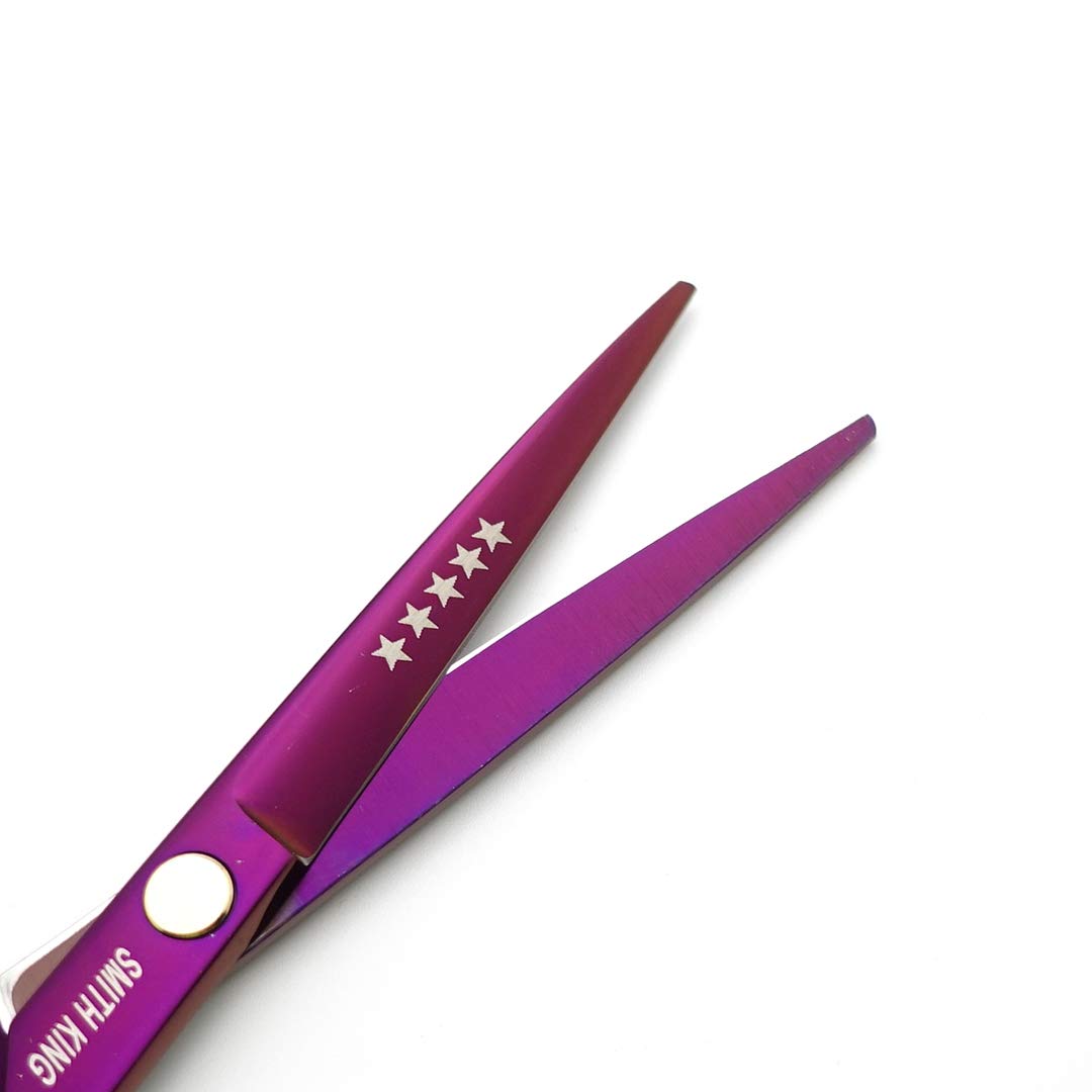 6.0 Inches Professional Hair Cutting Thinning Scissors Set With Razor (Violet)