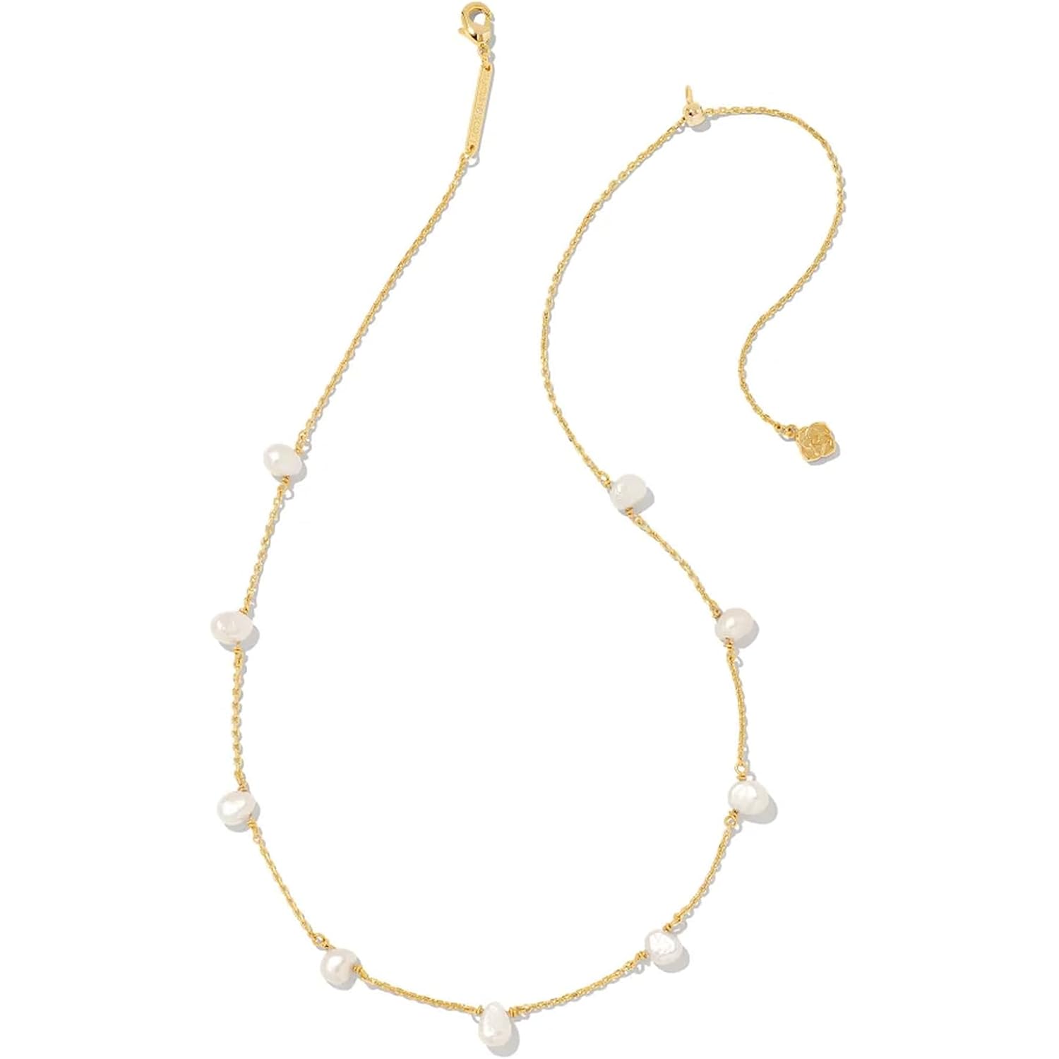 Kendra Scott Leighton 14k Gold-Plated Pearl Strand Necklace in White Pearl, Fashion Jewelry for Women