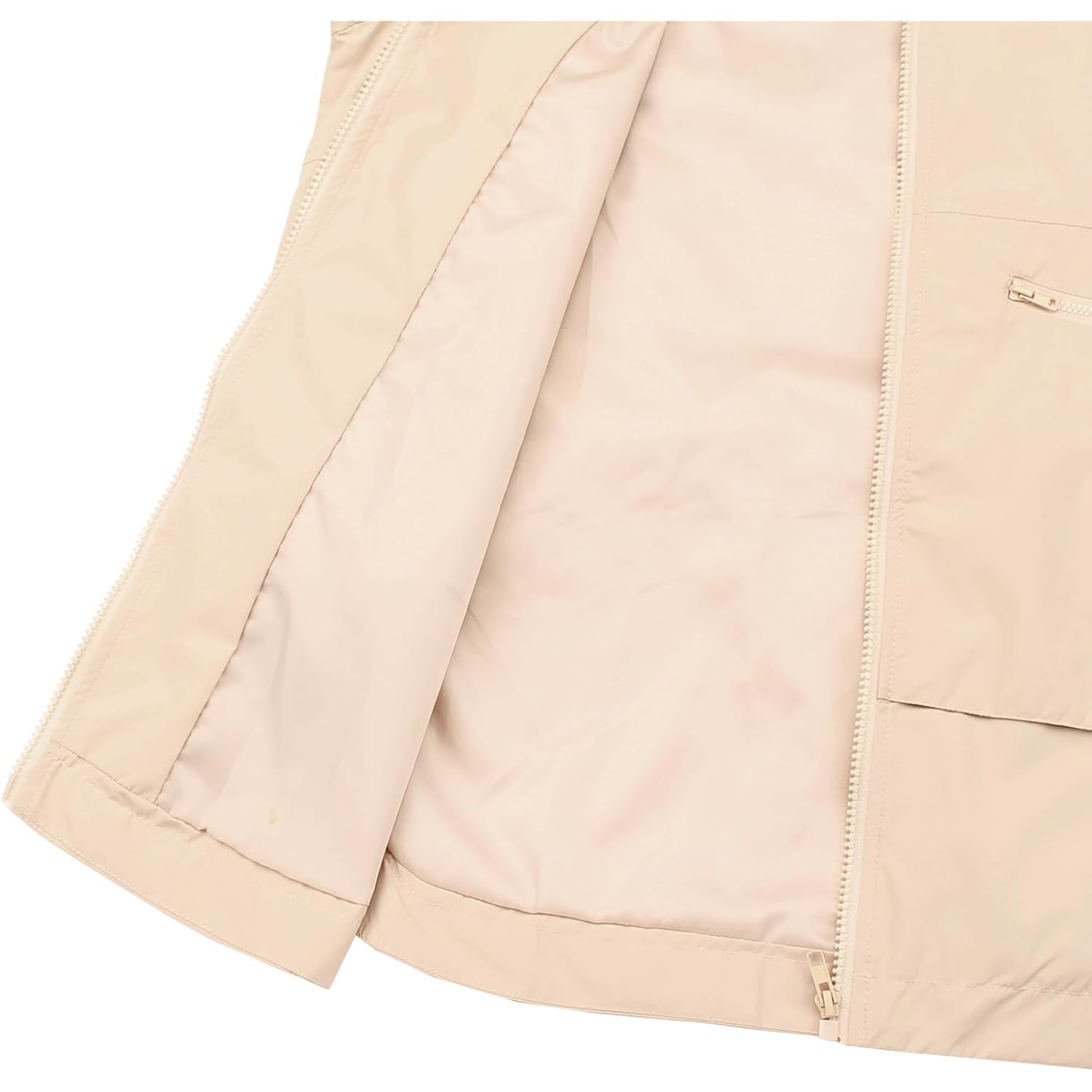 Womens Waterproof Raincoat Lightweight Rain Jacket Trench Coat Hooded Windbreaker With Pockets For Outdoor