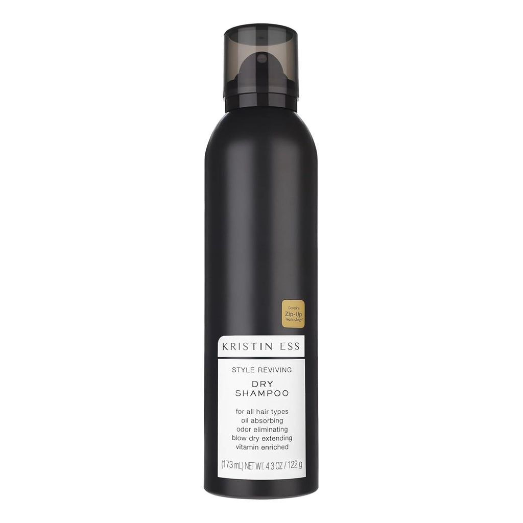Kristin Ess Volumizing Vitamin C Dry Shampoo Spray For Oily Hair + Frizz - Oil Absorbing Style Extender With Minimal Residue - Powder Spray - Sulfate Free + Vegan + Color Safe - Fresh Pear Fragrance