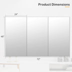 Honyee Home Gym Mirror, 48" x 24" x 3PCS, Wall Mounted Frameless Mirror with Polished Edge, Tempered Glass Mirror, Large Workout Mirror for Home Gym/Yoga Room/Dancing Room and More (48" x 24", 3PCS)