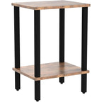 Tutotak End Table, Set Of 2, Side Table, Nightstand, 2-Tier Storage Shelf, Sofa Table For Small Space, Living Room, Bed Room Tb01Bb035