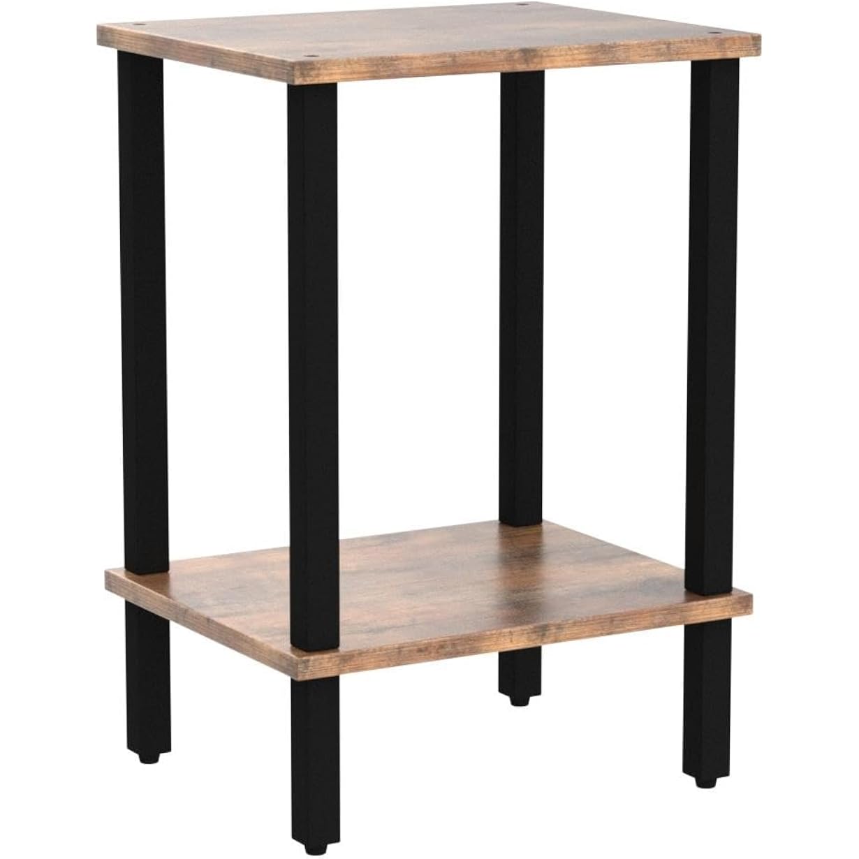 Tutotak End Table, Set Of 2, Side Table, Nightstand, 2-Tier Storage Shelf, Sofa Table For Small Space, Living Room, Bed Room Tb01Bb035