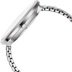 Women's Men's Super Large Face Easy to Read Dial Stainless Steel Stretch Band Bracelet Watch