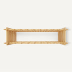 Amazon Basics Stackable Natural Bamboo Wine Rack, 36 Bottle Capacity, Easy To Assemble