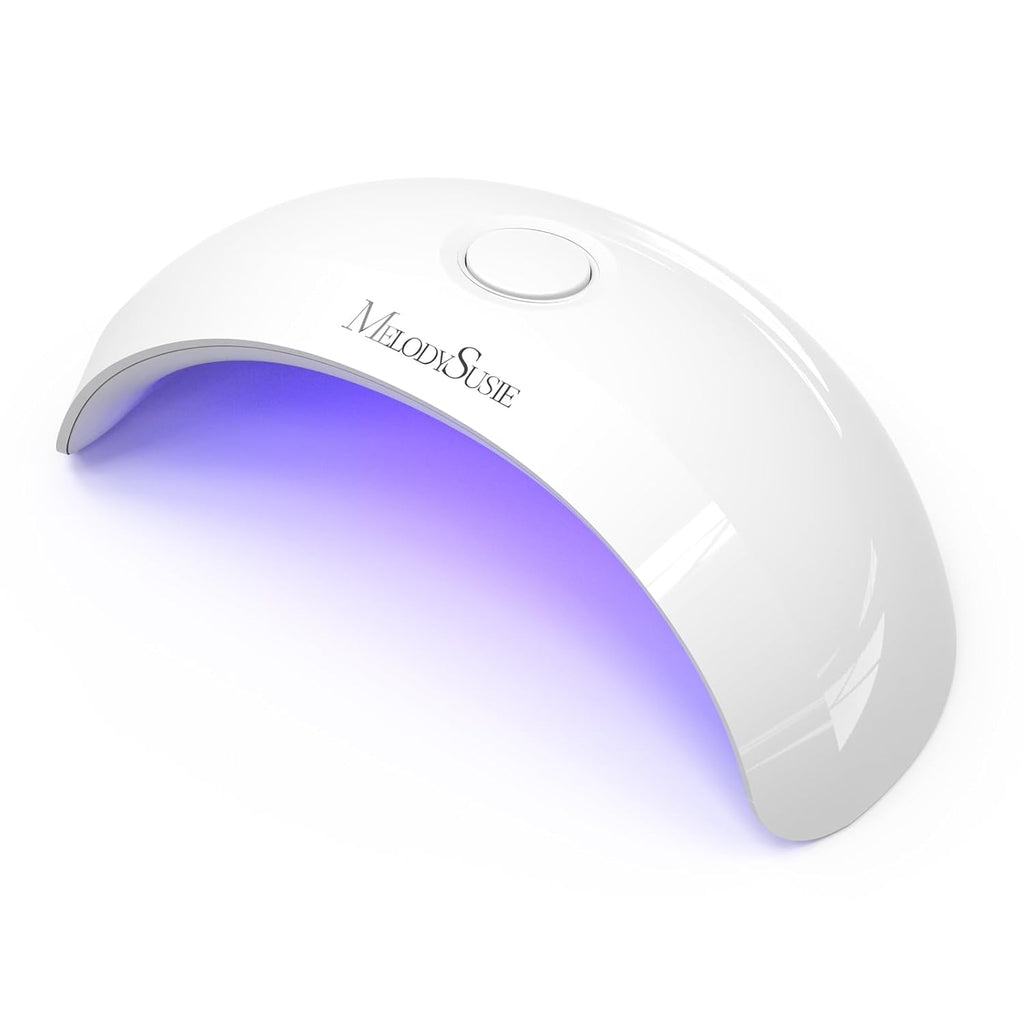 MelodySusie Pocket-Sized LED UV Nail Lamp with Ultra-Lightweight Design, P-ART04 UV Light Cures All Soft Gels at Home, Especially Instant Nails, Semi-Cured Gel, Base Coat & Top Coat (White)