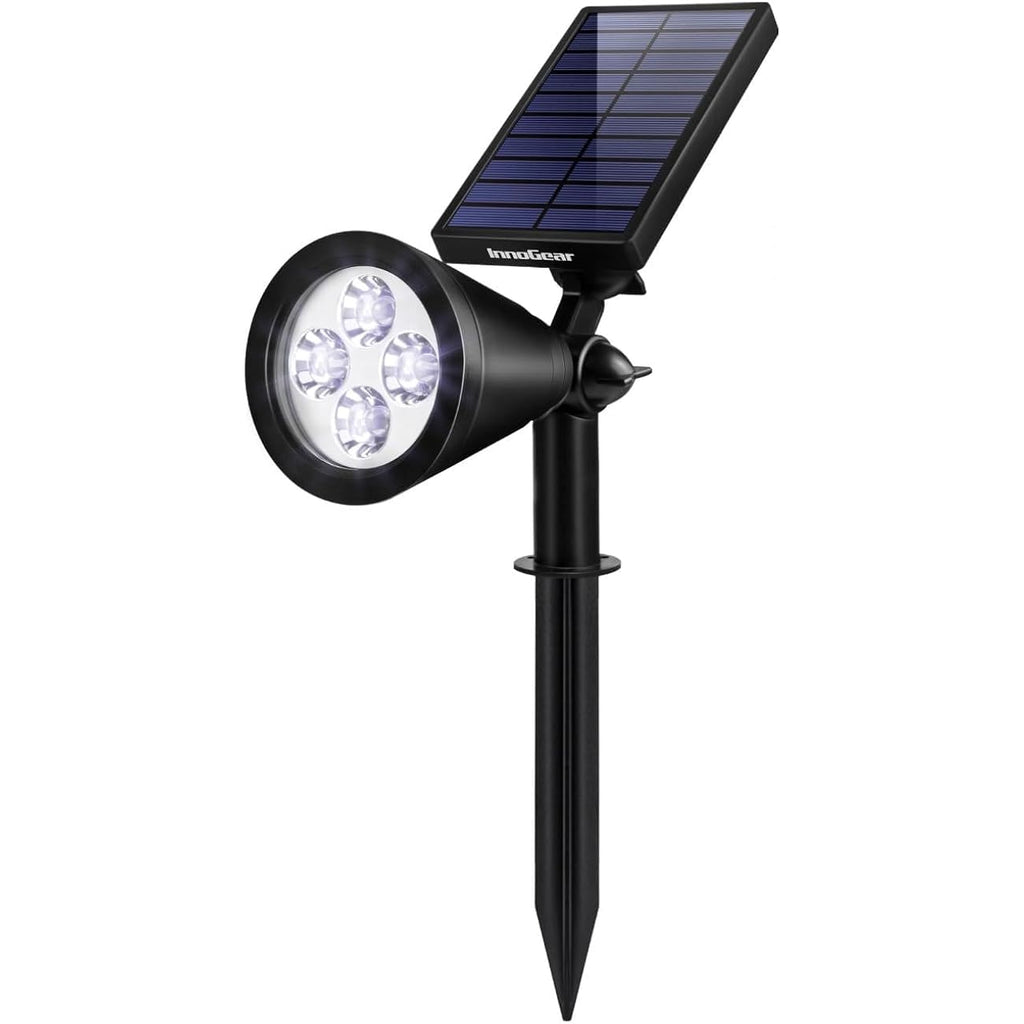 Innogear Solar Spot Lights, Outdoor Solar Lights Solar Spotlights Flag Pole Light Waterproof Landscape Lighting Outside For Flag Uplighting Backyard Patio Pathway Statue Palm Tree Sign, Cool White