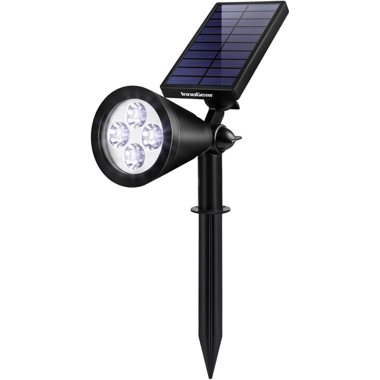 Innogear Solar Spot Lights, Outdoor Solar Lights Solar Spotlights Flag Pole Light Waterproof Landscape Lighting Outside For Flag Uplighting Backyard Patio Pathway Statue Palm Tree Sign, Cool White