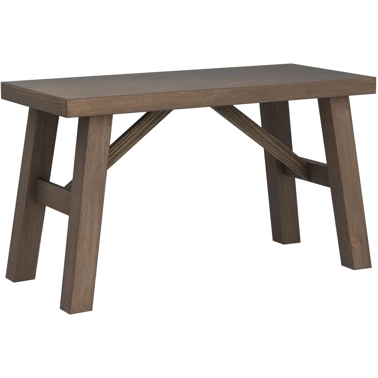 Wnutrees Sawmill Solid Wood Bench, 30" Farmhouse Entryway Bench, Natural | Rustic Hallway Seat For End Of Bed, Living Room, Dining Area, Handcraft Finish