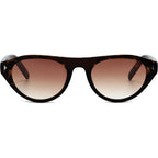 Verfimaci Retro Oval Cat Eye Sunglasses for Women Men,Trendy Cateye Shades Small Narrow Vintage Sun Glasses UV Protection Tortoise/Gradation Brown