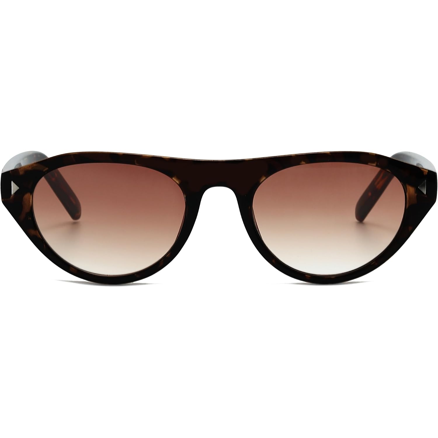 Verfimaci Retro Oval Cat Eye Sunglasses for Women Men,Trendy Cateye Shades Small Narrow Vintage Sun Glasses UV Protection Tortoise/Gradation Brown