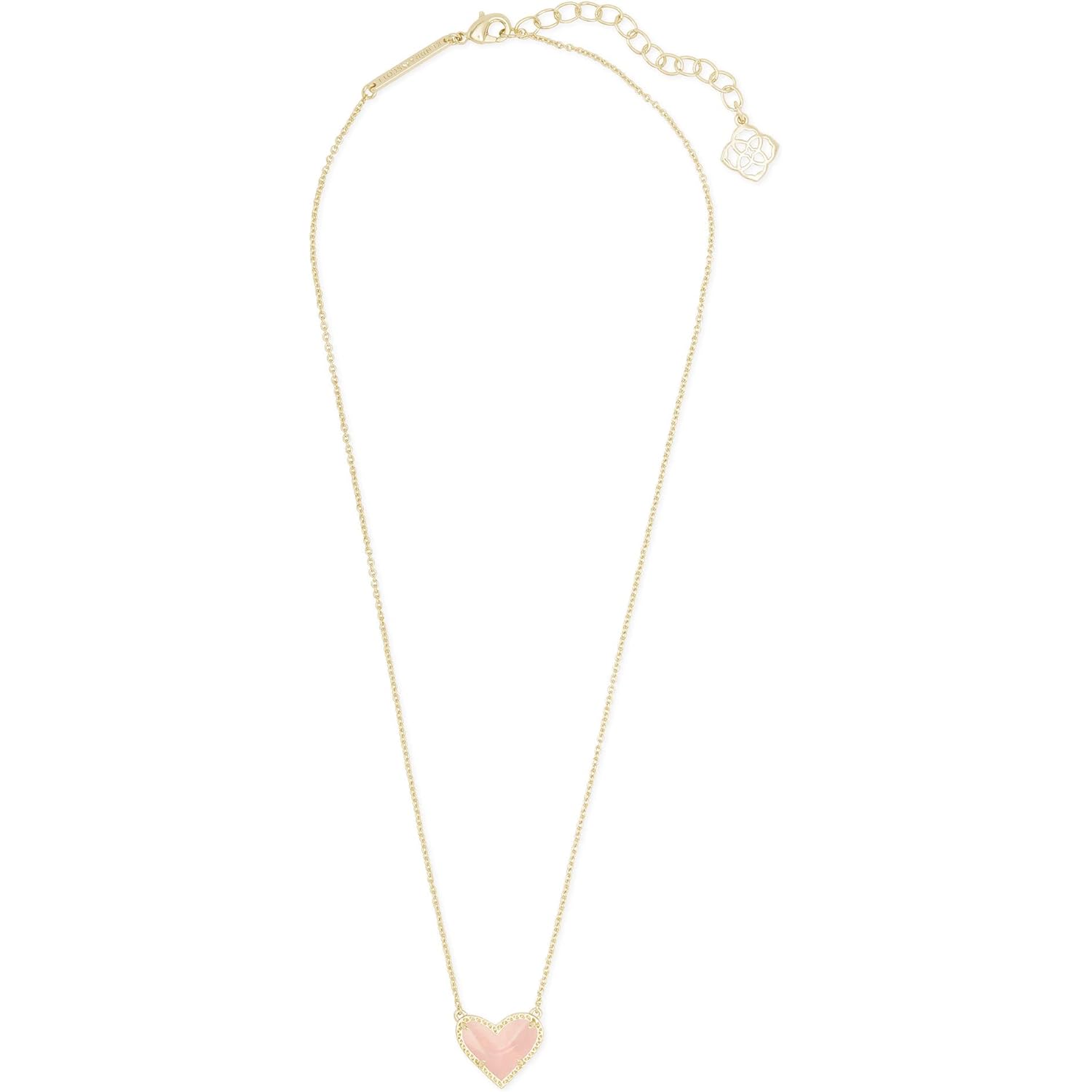 Kendra Scott Ari Heart Adjustable Length Pendant Necklace for Women, Fashion Jewelry