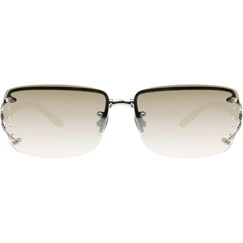 Foster Grant Women's Vera Oval Sunglasses White