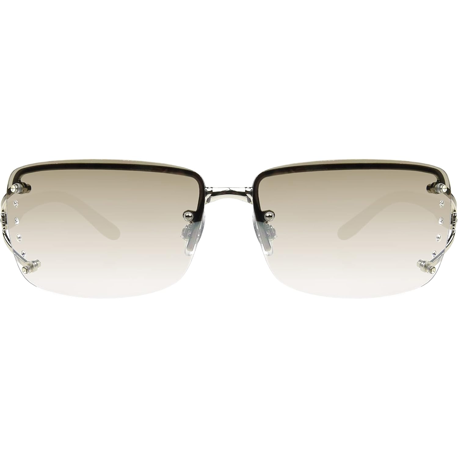 Foster Grant Women's Vera Oval Sunglasses White
