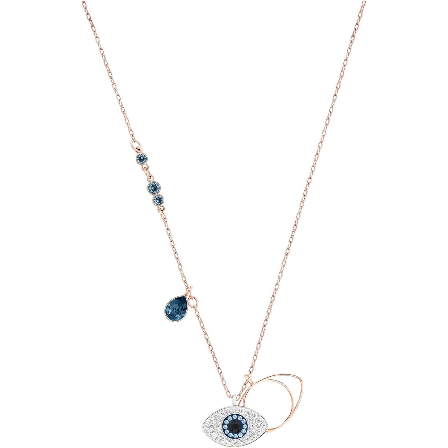 Swarovski Women's Symbolica Evil Eye Pendant Necklace, Blue, Mixed Metal Finish