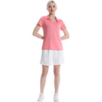 Women'S Polo Shirts V-Neck Short Sleeve Moisture Wicking Collared Shirts For Women Golf Polo Shirt For Work 1-3 Pack
