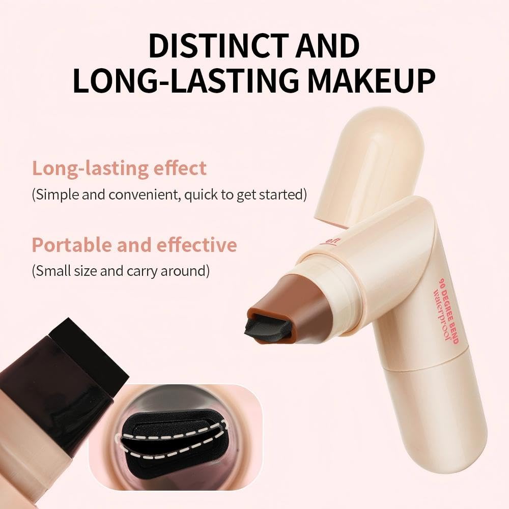 2 Pcs Dual-Ended Eyeliner Stamp, Easy To Apply Cat Eye Stamp With L/R Markings, Waterproof & Smudge-Resistant, Beginner-Friendly Winged Eyeliner (Black)